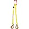 Hsi Two Leg Nylon Bridle Slng, Two Ply, 2in Web W, 2ft L, Oblong Link to Hook, Safety Latch, 12,000lb DOS-EE2-802-02 - alternate 1